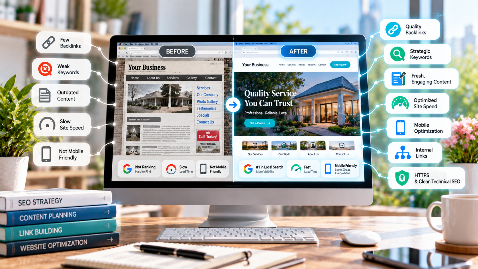 SEO improvement tips and website glow-up guide